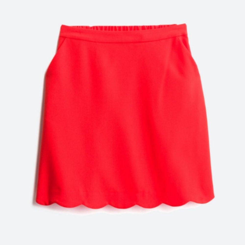 Market & Spruce Scallop Skirt (POCKETS)